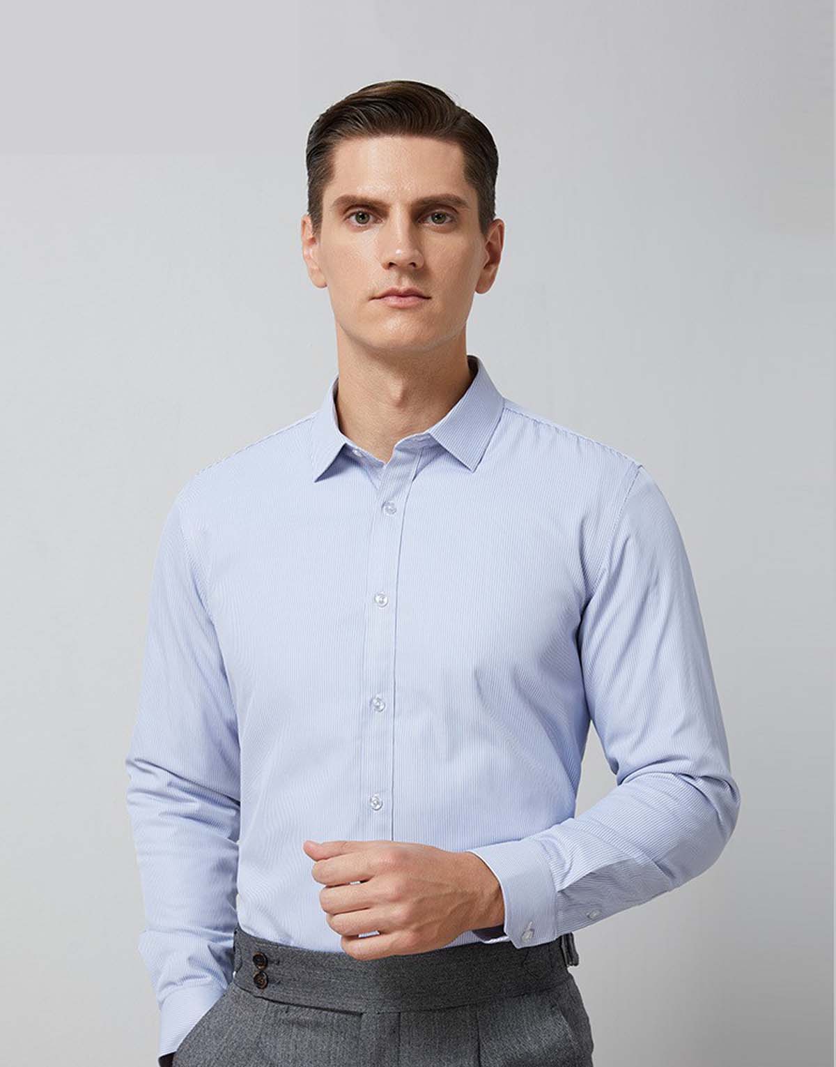 100PCT Cotton Non-Iron Shirt-ms-19-4